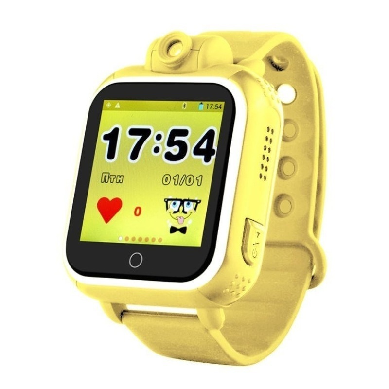 Детские часы Smart baby watch Q75 GW1000 желтые